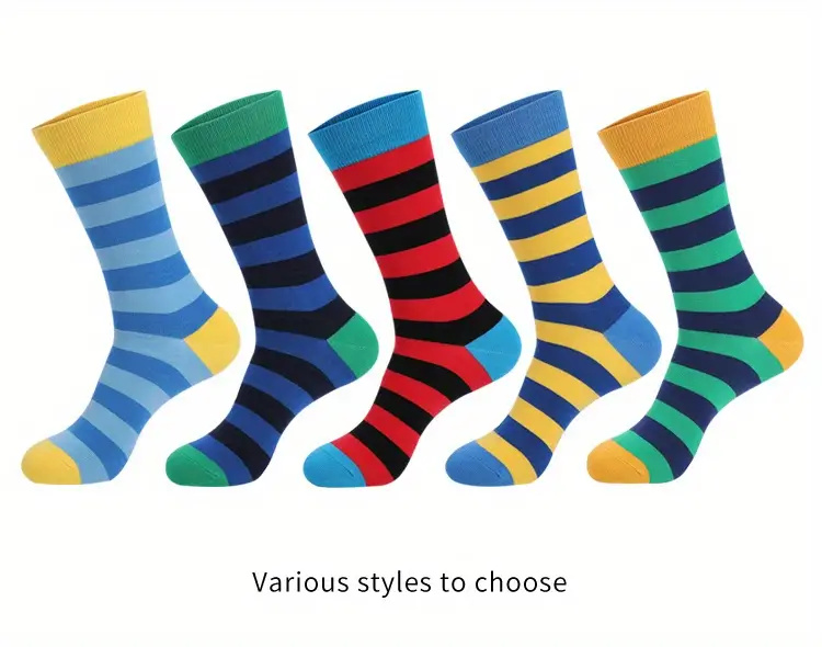 5-Pairs-Mens-Colorful-Striped-Funny-Novelty-Cotton-Dress-Socks-Cool-Design-Rich-Funky-Crew-Socks-for-2019777