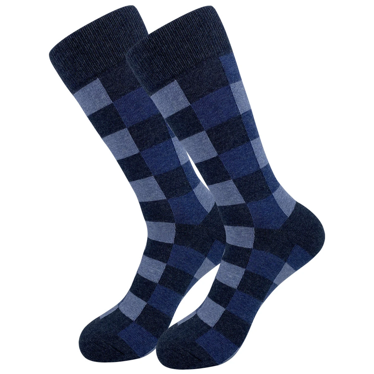 (image for) 5 Pairs Mens Cotton Striped Socks Business Dress Long Socks Soft Breathable Elastic Colorful Sock For Men Weat-absorbing Anti-odor Socks Novelty Funny Men's Socks Set Plus Size