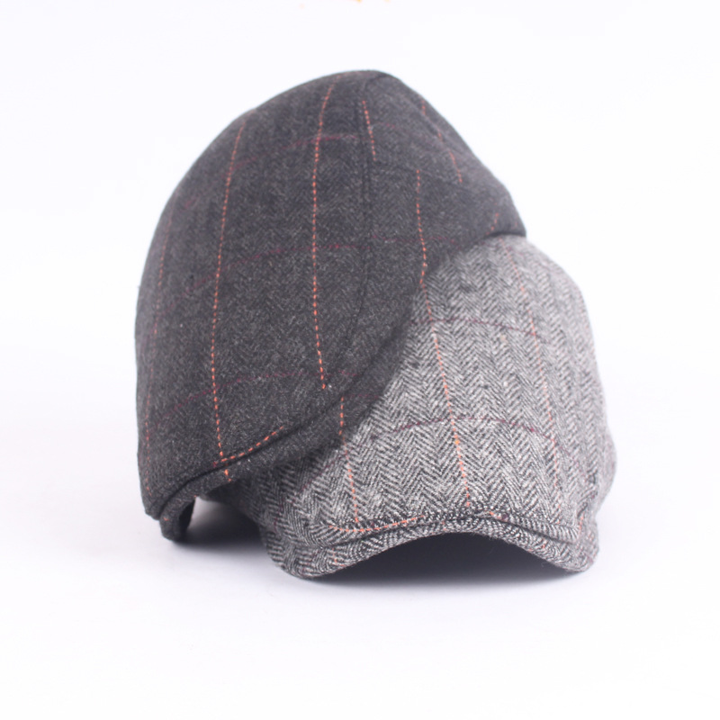 Collrown-Men-Beret-Cap-Adjustable-Cotton-Flat-Cap-Retro-Duck-Tongue-Cap-Warm-Forward-Cap-Driving-Hat-2027013