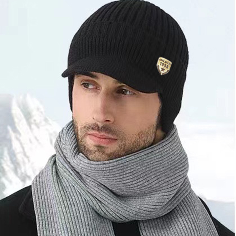 Collrown-Men-Winter-Knitted-Hat-Outdoor-Cycling-Ear-Protection-Warmth-Peaked-Cap-Riding-Thick-Earmuf-2027014