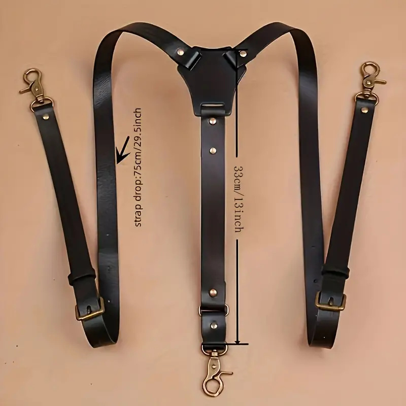 Mens-PU-Leather-Suspenders-Retro-Style-Y-back-Adjustable-Belt-Loop-3-Snap-Hooks-Belt-Mens-Trousers-B-2023876