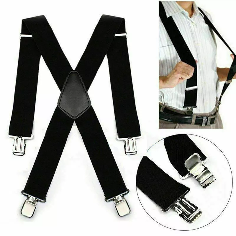 Mens-Suspenders-With-5cm-Widened-And-Comfortable-Elastic-Straps-Adjustable-4-Clips-For-Trousers-Clas-2022463